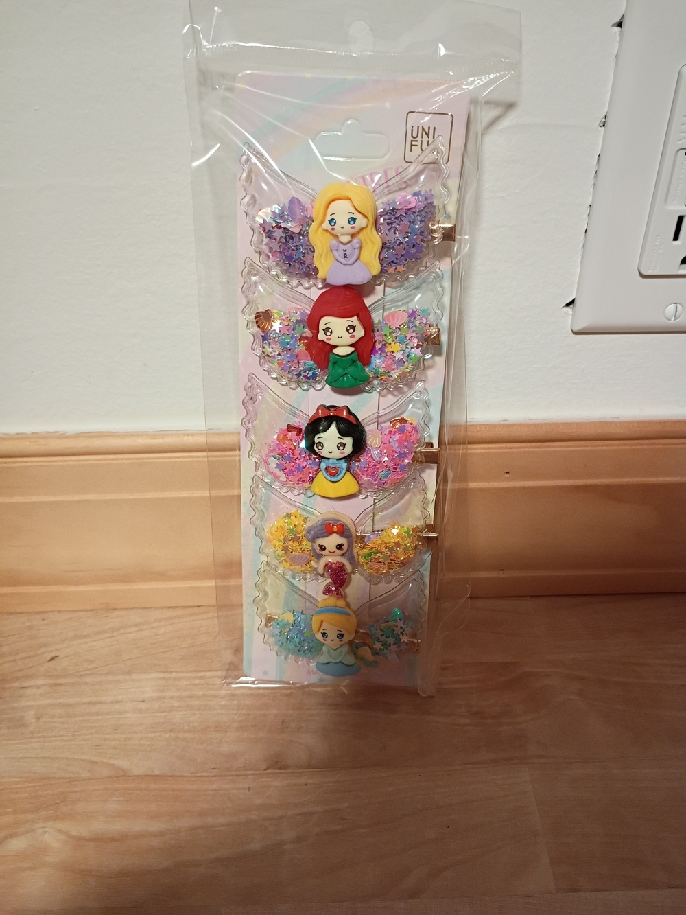 Kids Sparkle Princess Hair Clips Set - Multicolor